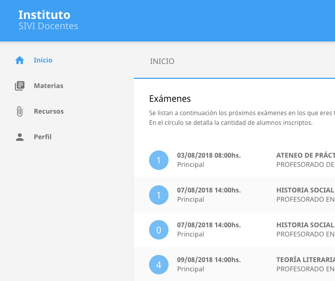 sistema para educación superior